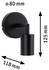 Paulmann Ravi 71139 Wandleuchte E27 Schwarz (matt)