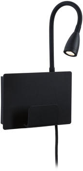 Paulmann LED Wandleuchte Halina in Schwarz-matt 2,4W 200lm schwarz (71101)