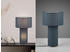 Trio Tischlampe BALE aus Stoff in Blau, Höhe 40cm