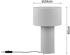Meine Wunschleuchte Große LED Tischleuchte Bauhaus Stil Stofflampe in Grau Nachttischleuchte 40cm