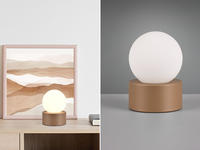 REALITY Leuchten Schreibtischlampe "COUNTESS, Tischleuchte Glas Kugel exkl 1x E14 max