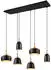 Trio Pendelleuchte CHIRAZ 90cm Schwarz Gold 6 flammig