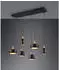 Trio Pendelleuchte CHIRAZ 90cm Schwarz Gold 6 flammig