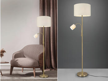 Meine Wunschleuchte Große LED Stehlampen mit Stoffschirmen & Leselampe für Wohnzimmer hinter Sofa