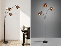 REALITY Leuchten Stehlampe "DAVOS, Stehleuchte 3-flammig exkl 3xE14 max 28W