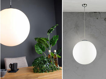 Meine Wunschleuchte LED Pendelleuchte Ø35cm Glaskugel in Weiß Bubble Hängeleuchte für Esszimmer