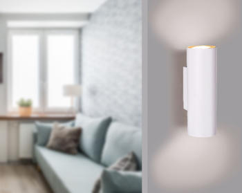 Meine Wunschleuchte Wandstrahler Up and Down für Innen Metall Weiß mit 2 dimmbaren LEDs - Wandspot
