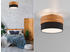 Meine Wunschleuchte LED Deckenleuchte Holzlampe mit Stoffschirm Schwarz Ø 30cm Eingangsbereich, Flur
