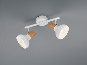 Trio Deckenstrahler Holzoptik Wei&szlig;