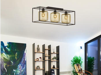 Meine Wunschleuchte Ausgefallene LED Deckenleuchte 3flammig 83cm lang - dimmbar über Lichtschalter