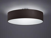 Runde Led Deckenleuchte Mit Stoffschirm In Schwarz &Oslash; 50cm