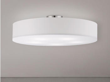 Meine Wunschleuchte LED Deckenlampe mit Stoffschirm Weiß Ø 65cm, große Flurlampe, Schlafzimmerlampe