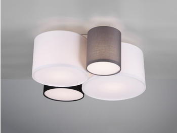 Meine Wunschleuchte Ausgefallene LED Deckenleuchte 4x Stoffschirm, Wohnzimmer & Schlafzimmerlampe