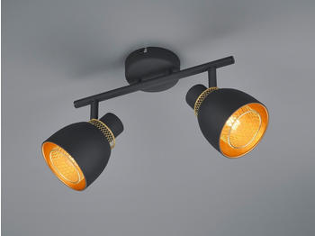 Trio Deckenstrahler PUNCH 2-flammig Schwarz Gold