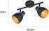 Trio Deckenstrahler PUNCH 2-flammig Schwarz Gold