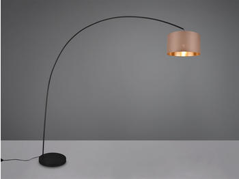 Meine Wunschleuchte Dimmbare LED Bogenlampe für über Esstisch - gebogene Stehlampe, Höhe 210cm Taupe