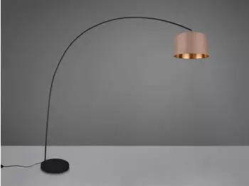 Trio Bogenleuchte MANSUR Metall Schwarz, 210cm hoch