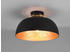 Meine Wunschleuchte LED Deckenleuchte Lampenschirm Metall Schwarz Gold, Industrial, rund Ø 35cm