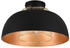 Meine Wunschleuchte LED Deckenleuchte Lampenschirm Metall Schwarz Gold, Industrial, rund Ø 35cm