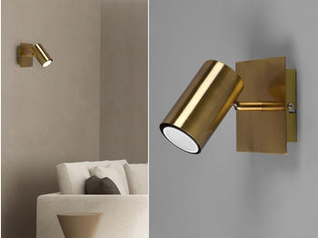 Meine Wunschleuchte LED Wandstrahler 1-flammig Spot schwenkbar Altmessing Flurbeleuchtung Galerie
