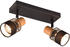 Trio Deckenstrahler 2-flammig mit Holz und Stoff