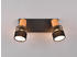 Trio Deckenstrahler 2-flammig mit Holz und Stoff