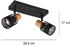 Trio Deckenstrahler 2-flammig mit Holz und Stoff