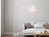 Meine Wunschleuchte Design LED Bogenlampe mit Stoffschirm weiß höhenverstellbar Stehlampe Wohnzimmer