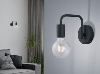 Meine Wunschleuchte Industrial LED Wandlampe mit Schalter Industrielampen Wohnzimmerlampen Flurlampe
