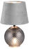 Trio Tischlampe Rauchglas Silber