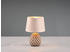 Trio Tischleuchte Samtschirm Beige
