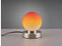 Meine Wunschleuchte LED Tischlampe Kugel mit orangem GLAS Lampenschirm Touch Dimmer Wohnraumleuchten
