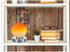 Meine Wunschleuchte LED Tischlampe Kugel mit orangem GLAS Lampenschirm Touch Dimmer Wohnraumleuchten