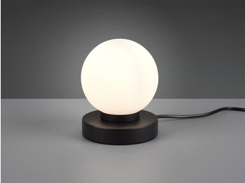 Meine Wunschleuchte LED Tischlampe Schwarz Kugel mit GLAS Lampenschirm Touchfunktion Wohnraumleuchte