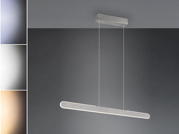 Trio Höhenverstellbare Pendelleuchte Silber, Breite 100cm