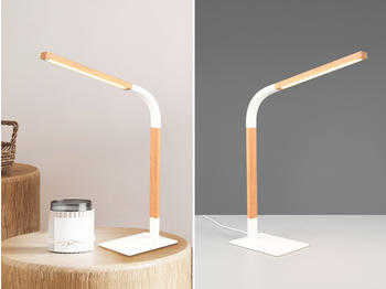 Trio LED Schreibtischleuchte Weiß Holz 42cm