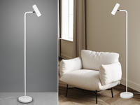 Led Stehlampe In Wei&szlig; Matt, Spot Schwenkbar, H&ouml;he 151cm