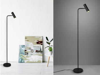 Meine Wunschleuchte LED Stehlampe schwenkbarer Spot Schwarz Wohnzimmerlampen Leselicht hinter Sofa