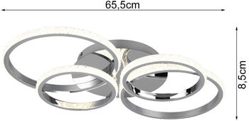 Trio LED Deckenleuchte CIRES Chrom R67364106 – Gezielte Beleuchtung für Flur und Küche