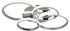 Trio LED Deckenleuchte CIRES Chrom R67364106