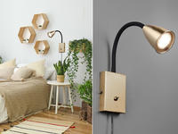 Meinewunschleuchte - Flexible Led Leselampe, Wandleuchte Mit & Ohne Stecker,...