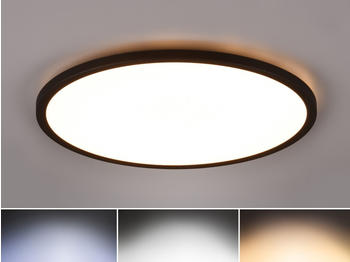 Trio LED Deckenleuchte AUREO Schwarz Ø40cm - R64371932
