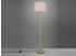 Meine Wunschleuchte Große LED Stehlampe Holzlampe mit Stoffschirm für Wohnzimmer hinter Sofa & Flur
