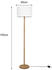 Meine Wunschleuchte Große LED Stehlampe Holzlampe mit Stoffschirm für Wohnzimmer hinter Sofa & Flur