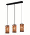Meine Wunschleuchte Boho Pendelleuchte 3 flammig Rattan Lampenschirme Esszimmerlampe über Esstisch