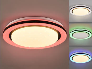Trio LED Deckenleuchte &Oslash; 38cm Farbwechsel RGB Fernbedienung Sternenhimmel Tageslicht