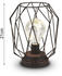 Meine Wunschleuchte Kleine LED Tischlampe mit Batterie Industrial Gitterlampen Nachtischlampen Rost