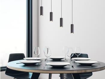 Meine Wunschleuchte Balkenpendel mit 4 LEDs - Esstischlampe, Wohnraumleuchte, Flurlampe schwarz matt