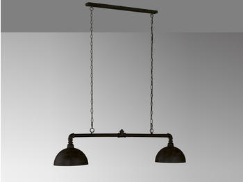 Meine Wunschleuchte Designklassiker Pendelleuchte 2 flammig Industrial - Lampenschirme Schwarz Gold
