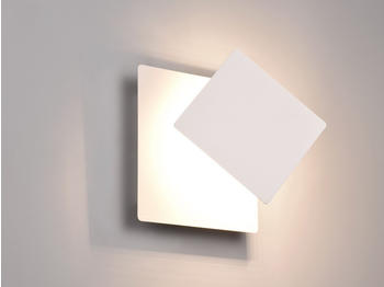 Trio LED Wandleuchte Wei&szlig; viereckig H&ouml;he 18cm